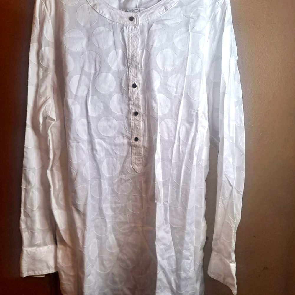 ***CHARITY SALE*** Liz Claiborne Woman White Button Down Blouse 1X (NWT)